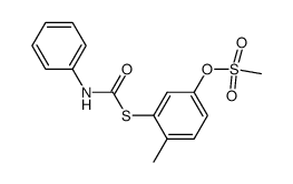 Methanesulfonic acid 4-methyl-3-phenylcarbamoylsulfanyl-phenyl ester结构式