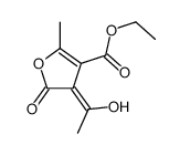 4,5-Dihydro-4-(1-hydroxyethylidene)-2-methyl-5-oxo-3-furancarboxylic acid ethyl ester结构式