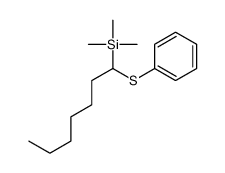 trimethyl(1-phenylsulfanylheptyl)silane Structure