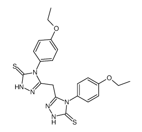 4,4'-bis-(4-ethoxy-phenyl)-2,4,2',4'-tetrahydro-5,5'-methanediyl-bis-[1,2,4]triazole-3-thione结构式