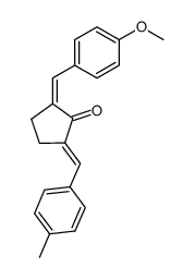 2-((E)-4-methoxy-benzylidene)-5-((E)-4-methyl-benzylidene)-cyclopentanone Structure