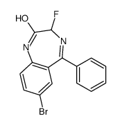 7-bromo-3-fluoro-5-phenyl-1,3-dihydro-1,4-benzodiazepin-2-one结构式