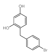 4-[(4-bromophenyl)methyl]benzene-1,3-diol structure