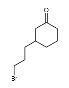 (+)-3-(3-Brompropyl)-cyclohexanon Structure