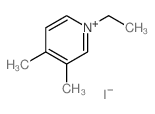 Pyridinium,1-ethyl-3,4-dimethyl-, iodide (1:1) structure
