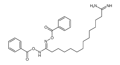 [[C-(13-amino-13-iminotridecyl)-N-benzoyloxycarbonimidoyl]amino] benzoate结构式
