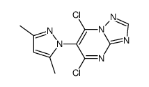 5,7-dichloro-6-(3,5-dimethylpyrazol-1-yl)-[1,2,4]triazolo[1,5-a]pyrimidine Structure