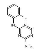 2-amino-4-(2-fluorophenylamino)-1,3,5-triazine structure