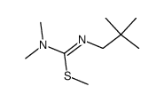 methyl N,N-dimethyl-N'-neopentylcarbamimidothioate Structure