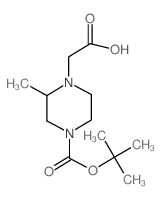 2-{4-[(tert-butoxy)carbonyl]-2-methylpiperazin-1-yl}acetic acid结构式