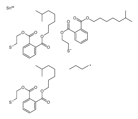 (butylstannylidyne)tris(thioethylene) triisooctyl triphthalate structure