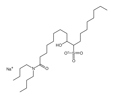 9-Octadecanesulfonic acid, 18-(dibutylamino)-10-hydroxy-18-oxo-, monosodium salt structure