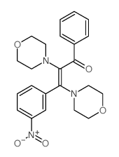 2-Propen-1-one,2,3-di-4-morpholinyl-3-(3-nitrophenyl)-1-phenyl- Structure