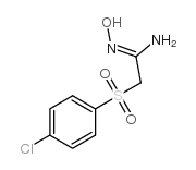 2-[(4-CHLOROPHENYL)SULFONYL]-N'-HYDROXYETHANIMIDAMIDE Structure