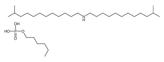 hexyl dihydrogen phosphate,11-methyl-N-(11-methyldodecyl)dodecan-1-amine结构式