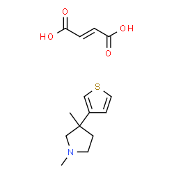 1,3-Dimethyl-3-(3-thienyl)pyrrolidine (Z)-2-butenedioate structure