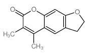 5,6-Dimethyl-2,3-dihydro-7H-furo[3,2-g]chromen-7-one结构式