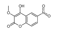 4-hydroxy-3-methoxy-6-nitrochromen-2-one结构式