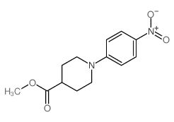 1-(4-硝基苯基)-4-哌啶羧酸甲酯结构式