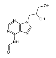 N6-formyl-9-(2,3-dihydroxypropyl)adenine结构式