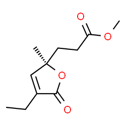 2-Furanpropanoicacid,4-ethyl-2,5-dihydro-2-methyl-5-oxo-,methylester,(2R)-(9CI) Structure