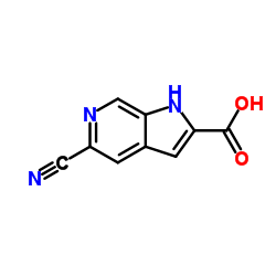 5-Cyano-6-azaindole-2-carboxylic acid Structure