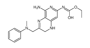 ethyl N-[5-amino-3-[(N-methylanilino)methyl]-1,2-dihydropyrido[3,4-b]pyrazin-7-yl]carbamate Structure