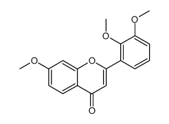 2-(2,3-dimethoxy-phenyl)-7-methoxy-chromen-4-one结构式