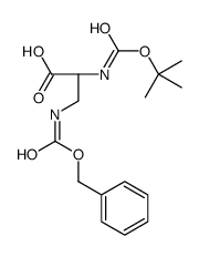 N-[(1,1-Dimethylethoxy)carbonyl]-3-[[(phenylmethoxy)carbonyl]amino]-D-alanine Structure