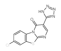 8-Chloro-3-(1H-tetrazol-5-yl)-4H-pyrimido(2,1-b)(1,3)benzothiazol-4-one Structure