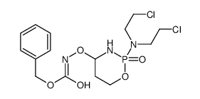 Carbamic acid, ((2-(bis(2-chloroethyl)amino)tetrahydro-2H-1,3,2-oxazap hosphorin-4-yl)oxy)-, phenylmethyl ester, P-oxide结构式