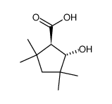trans-2-hydroxy-3,3,5,5-tetramethylcyclopentane-1-carboxylic acid Structure