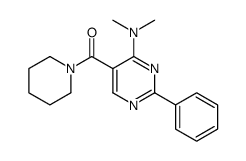 [4-(dimethylamino)-2-phenylpyrimidin-5-yl]-piperidin-1-ylmethanone结构式