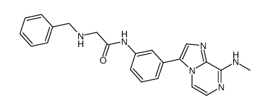 2-Benzylamino-N-[3-(8-methylamino-imidazo[1,2-a]pyrazin-3-yl)-phenyl]-acetamide Structure