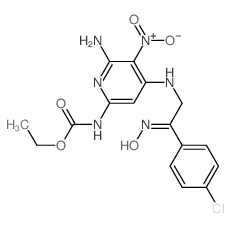 ethyl N-[6-amino-4-[[(2Z)-2-(4-chlorophenyl)-2-hydroxyimino-ethyl]amino]-5-nitro-pyridin-2-yl]carbamate picture