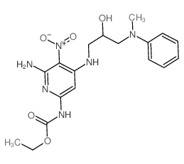 ethyl N-[6-amino-4-[[2-hydroxy-3-(methyl-phenyl-amino)propyl]amino]-5-nitro-pyridin-2-yl]carbamate picture