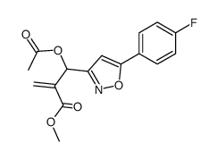 2-{acetoxy[5-(4-fluorophenyl)isoxazol-3-yl]methyl}acrylic acid methyl ester结构式