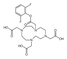 1,4,7,10-Tetraazacyclododecane-1,4,7,10-tetraacetic acid, 4-(2,6-difluorophenyl) ester Structure