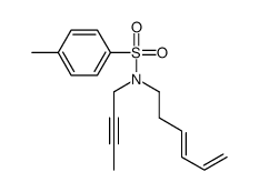 N-but-2-ynyl-N-hexa-3,5-dienyl-4-methylbenzenesulfonamide结构式