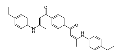 3-(4-ethylanilino)-1-[4-[3-(4-ethylanilino)but-2-enoyl]phenyl]but-2-en-1-one结构式