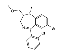 7-bromo-1-methyl-2-methoxymethyl-5-(2'-chlorophenyl)-2,3-dihydro-1H-1,4-benzodiazepin Structure