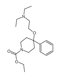 ethyl 4-[2-(diethylamino)ethoxy]-4-phenylpiperidine-1-carboxylate结构式