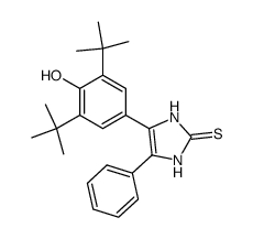 4-(3,5-di-tert-butyl-4-hydroxyphenyl)-5-phenyl-1,3-dihydro-2H-imidazole-2-thione结构式