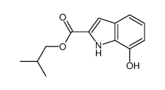 2-methylpropyl 7-hydroxy-1H-indole-2-carboxylate结构式