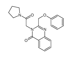 3-(2-oxo-2-pyrrolidin-1-ylethyl)-2-(phenoxymethyl)quinazolin-4-one结构式