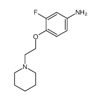 3-fluoro-4-{[2-(1-piperidinyl)ethyl]oxy}aniline结构式