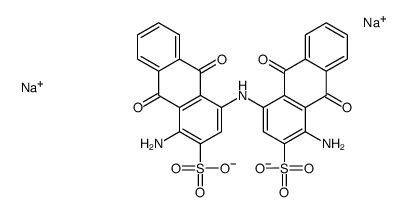 disodium 4,4'-iminobis[1-amino-9,10-dihydro-9,10-dioxoanthracene-2-sulphonate] Structure