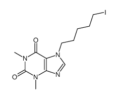 7-(5-iodo-pentyl)-1,3-dimethyl-3,7-dihydro-purine-2,6-dione结构式