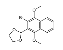 3-bromo-2-(1,3-dioxolanyl)-1,4-dimethoxynaphtalene结构式