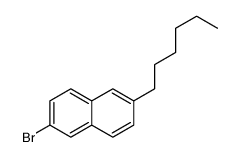 2-bromo-6-hexylnaphthalene Structure